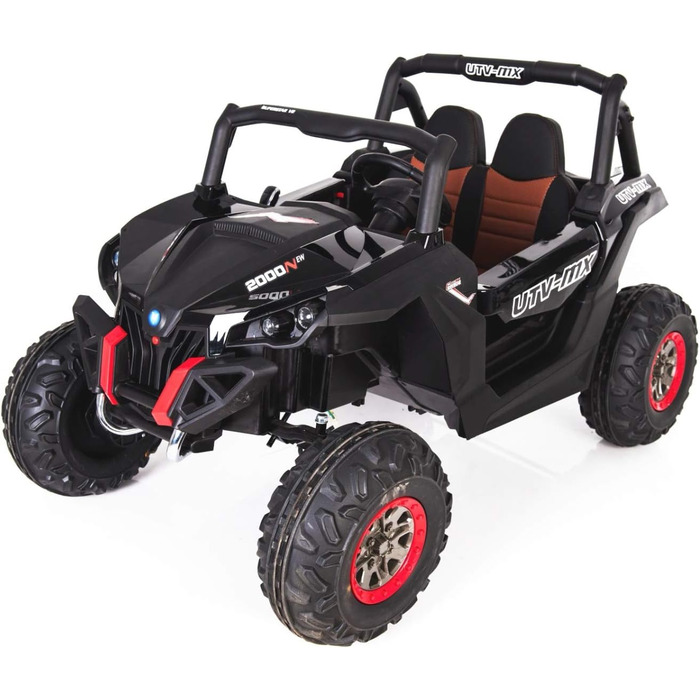 Дитячий електромобіль 12В 2-місний, NEW RSX електричний баггі для дітей, чорний, з пультом дистанційного керування 2,4 ГГц, 36 міс