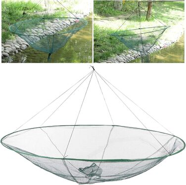 Рибальська сітка Bnineteenteam, складна рибальська сітка, 150 см, високоміцна нейлонова тканина, плаваюча клітка для креветок, інструмент для риболовлі, рибальська сітка, рибальське приладдя