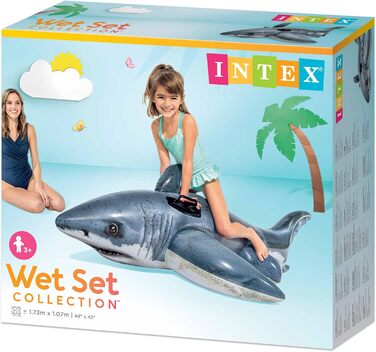 Надувне кріплення Intex Great White Shark RideOn - 173 x 107 см
