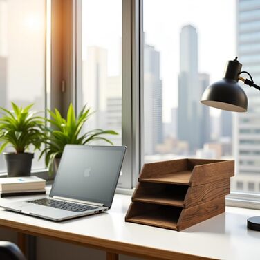 Штабелювані дерев&39яні настільні лотки Royal-Office, набір з 3 шт. Настільний органайзер з дубового дерева Лоток для документів, лоток для паперу, лоток для листів, A4 Офісне приладдя, аксесуари для столу 35 x 24,5 см