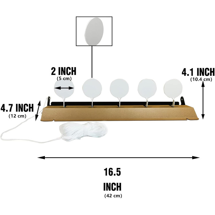 Металева підставка для мішеней ATFLBOX з 5 сталевими пластинами для страйкбольних пневматичних гвинтівок