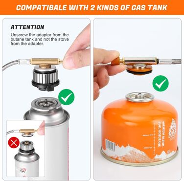 Газова кемпінгова плита Odoland потужністю 3500 Вт з п&39єзоелектричним запалюванням, вітрозахисна газова кемпінгова плита для всіх нагвинчуваних газових картриджних пальників, з адаптером, складна кемпінгова плита, червона з вітровим склом