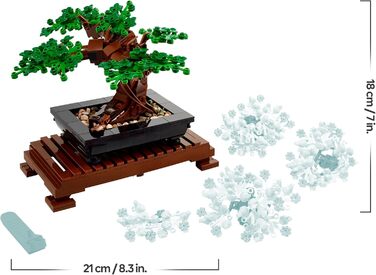 Конструктор LEGO Botanicals Bonsai Tree Set 10281, 878 деталей, декоративне бонсай