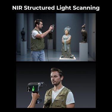 Сканер Creality Raptor X, бездротове сканування, 0,02 мм0,06 мм/м, 60 кадрів/с, 34-лінійний крос-лазер, 7-лінійний паралельний лаз