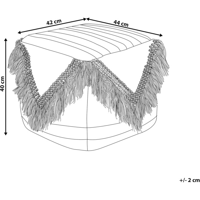 Пуф Beliani, пуф, рожевий, світло-рожевий, бохо, кочі