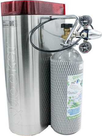 Редуктор тиску CO2 підходить для Quooker Cube на стандартних пляшках C0 2 кг, 6 кг, 10 кг включно з редуктором тиску, подовжувальним шлангом і матеріалом з'єднання, штепсельною системою