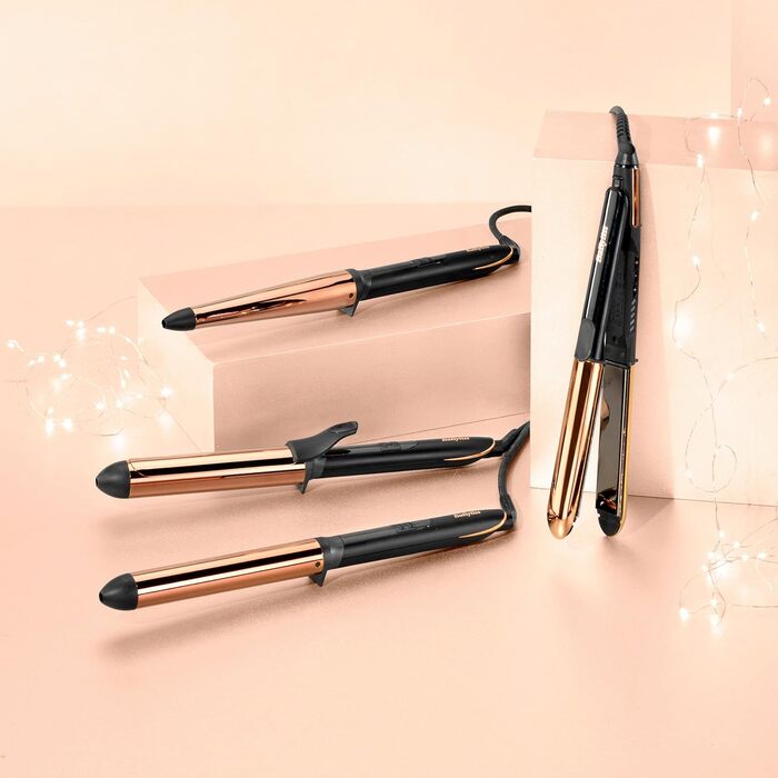 Професійна плойка з високоякісним титановим покриттям, конічна плойка 19-32 мм, 6 цифрових режимів нагрівання від 160C до 210C, C4