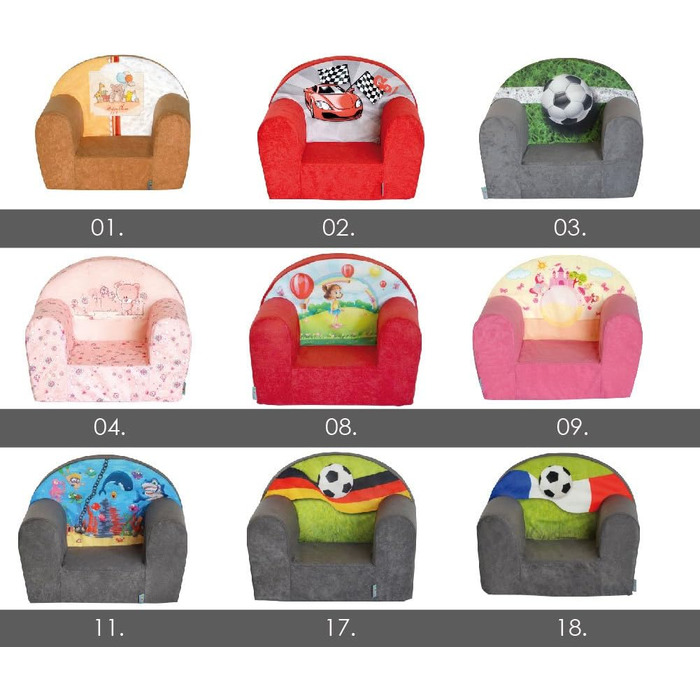 Дитяче крісло від 1 року - Дитячий стілець - Крісло з пінопласту - Дитяча мрія - Багато дизайнів Рожевий замок