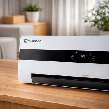 Керамічний настінний вентилятор-обігрівач Dad 3000 Вт, тихий &lt45 дБ, з пультом дистанційного керування, світлодіодним дисплеєм, таймером та коливальною решіткою, захист IPX2 та захист від перегріву