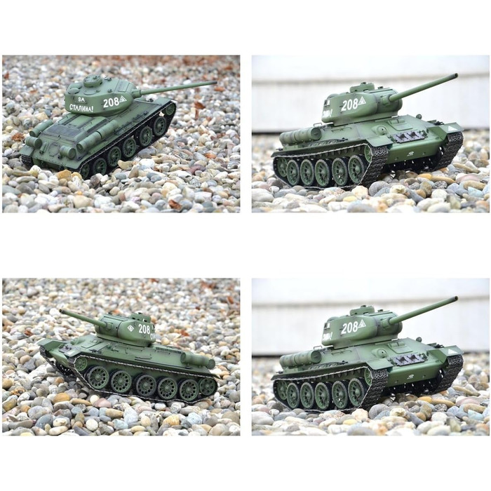 Радіокерований танк T-34/85 (116) Heng Long - з димом, звуком, сталевими шестернями та 2.4Ghz - V7.0