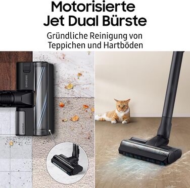 Акумуляторний пилосос Samsung Jet 95 Akku PetPRO, 210 Вт, вкл. запасний акумулятор, автономну зарядну станцію Z-Station та інші ак