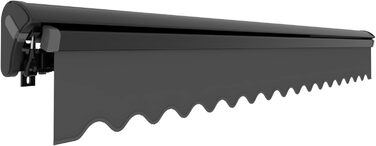 Напівкасетна тентована маркіза зі світлодіодним освітленням, електроприводом, дистанційним керуванням, міцна алюмінієва тентована маркіза з тканиною, сірий каркас, розміри 4 x 3 м, дизайн SPD016 4x3м SPD016, 1201EML