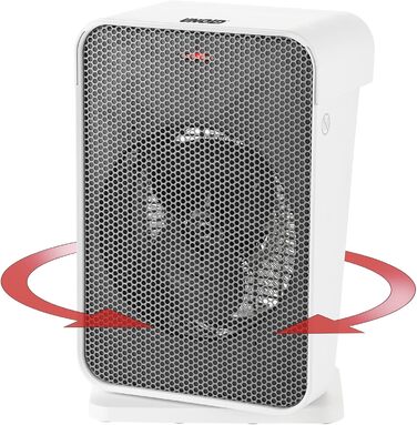 Теплова гармата Unold 86450 IP21 (Білий/Сірий) 1800 Вт, функція вентилятора, обертання 70, захист від перегріву, ручка для перенесення, таймер з автовимкненням