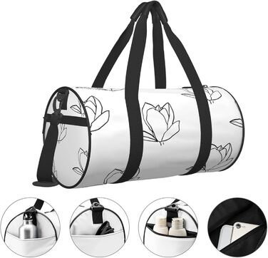 Дорожня сумка Весняна магнолія у стилі мінімалізм, спортивна сумка для чоловіків та жінок, сумка-мішок