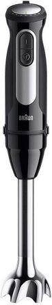 Занурювальний блендер Braun MultiQuick 5 MQ55307M потужний мотор, 2 швидкості, аксесуари з нержавіючої сталі, легке очищення, чорний