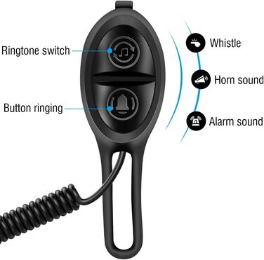 Велосипедний дзвінок USB, акумуляторний електрични 120 дБ чорний