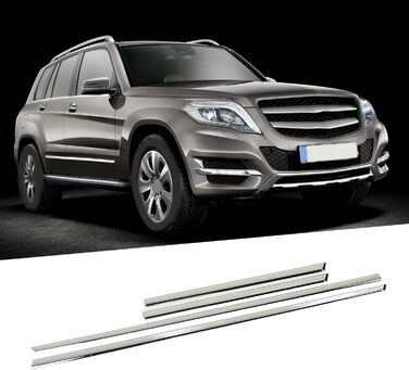 Бічна обшивка, 4 шт. и 204 720 0580 для GLK-Class X204 з 2008 по 2015 рік, хромований комплект обшивки дверей з боку кузова