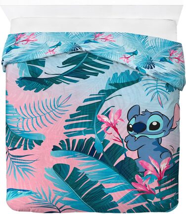 Постільна білизна Disney Lilo and Stitch з квітковим принтом для двох - комплект дитячої постільної білизни, включаючи наволочку 5