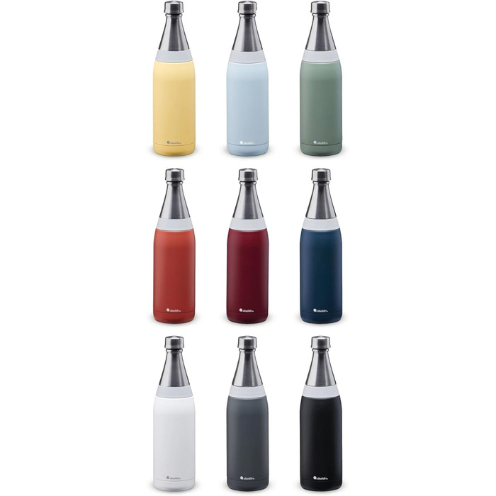 Пляшка для пиття Aladdin Fresco Thermavac з нержавіючої сталі 0,6 л, колір Сніжинка Білий герметичний термос зберігає холод понад 10 годин пляшка для води без бісфенолу А можна мити в посудомийній машині