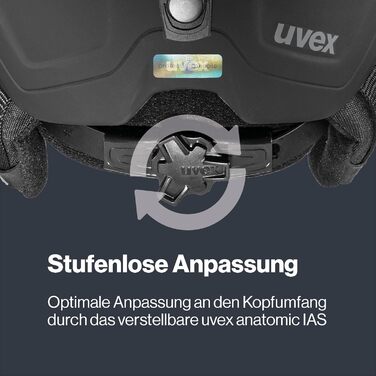 Унісекс-молодіжний лижний шолом uvex heyya pro, чорний, 51-55 см