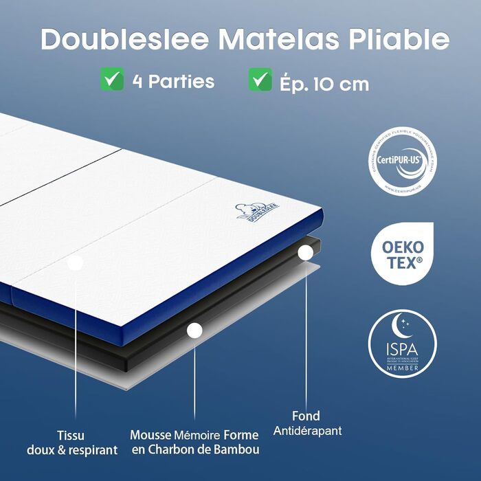 Розкладний матрац, додатковий матрац (120x190x10 см) 120x195