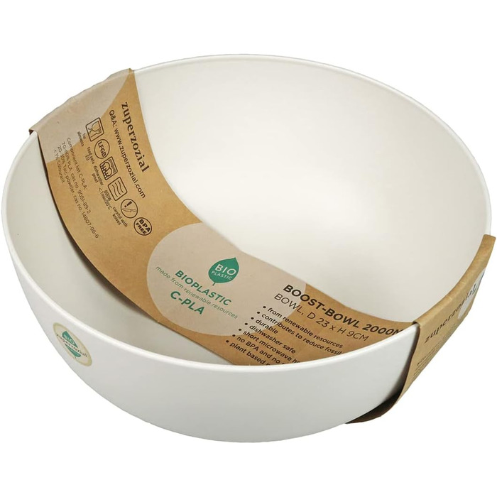 Салатник для кемпінгу Boost-Bowl 2000 мл, миска з біопластику C-PLA (Terra Red)