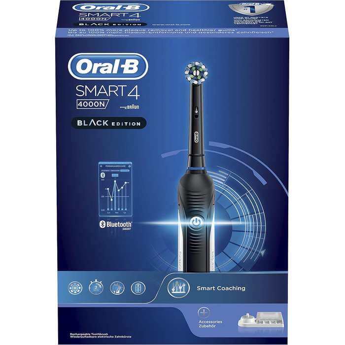 Електрична зубна щітка Oral-B Smart 4 4000N CrossAction, Black Black (1 упаковка)