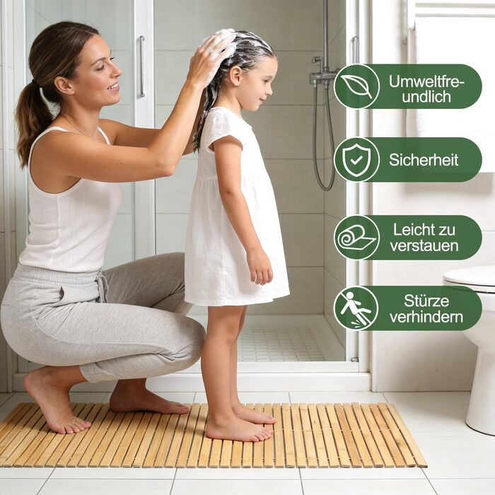 Дерев&39яний килимок для ванної 120 x 50 см, дерев&39яний килимок для сауни, бамбуковий килимок для дверей, нековзний та простий у догляді килимок для сауни