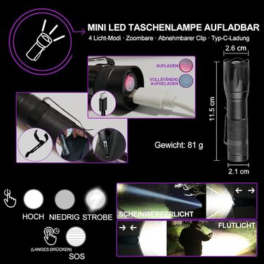 Детектори сечі домашніх тварин, 365nm, Blacklight Flashlight Rechargeable, Blacklight Lamp UV Light Lamp Blacklight, 30W UV Lamp for Amber Search, Scorpion, Yooperlite, Uranium Glass