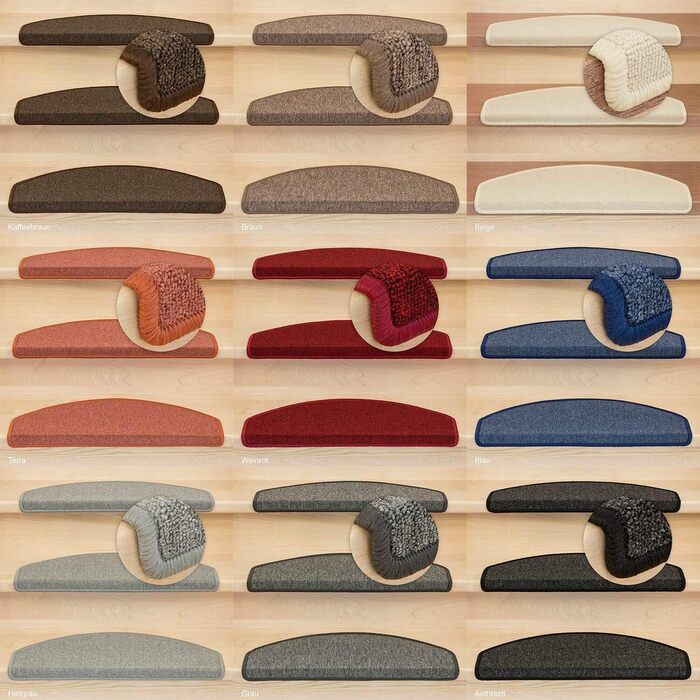 Килимки для сходів Kettelservice-Metzker Килим для сходів Ariston Протектор напівкруглий 65х24см, коричневий 15 шт. 15 шт. коричне