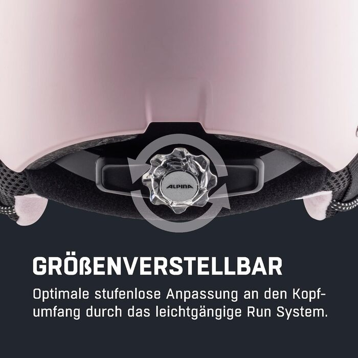 Високоякісний та безпечний дитячий лижний шолом, зі знімними амбушурами, з контрастним козирком, матово-рожевий, розмір M (51-55 см)