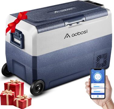 Компресор холодильної камери 50 л, автомобільна холодильна камера з керуванням WiFi APP, 12/24 В і 100-240 В, електрична, до -20 C