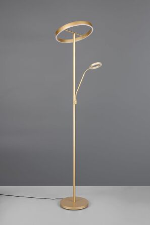 Стільовий торшер Trio Leuchten Willis 449510279, металевий, золотистий, 39 5.5 Вт LED, регульована колірна температура, диммер