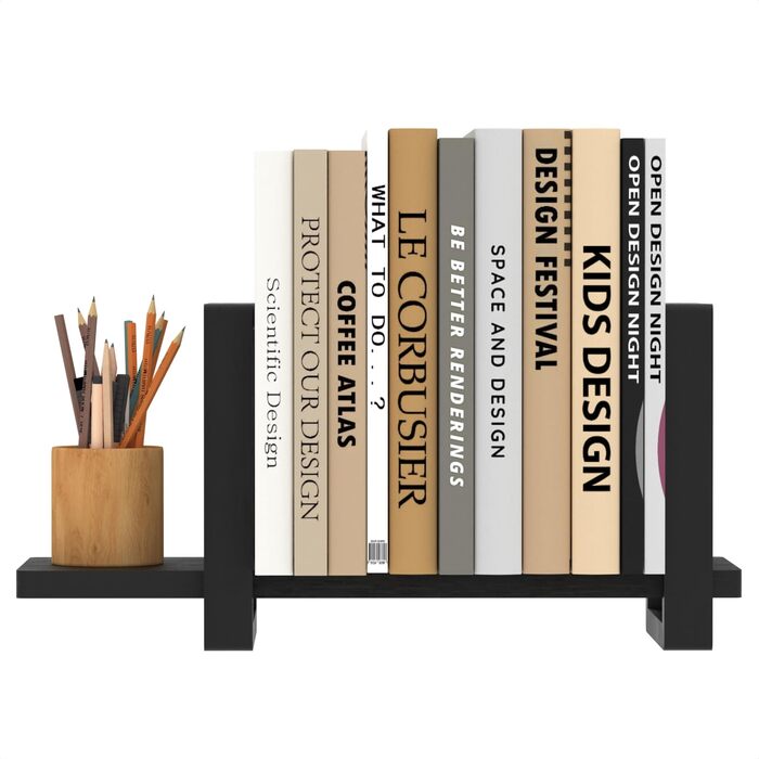 Регульована настільна книжкова полиця, настільні полиці, дерев&39яна підставка для полиць, органайзер для зберігання, розширювана полиця для дисплея, настільна полиця для домашнього офісу, школи (чорна)