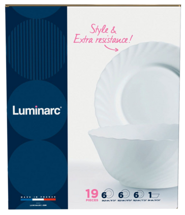 Сервіз столовий LUMINARC TRIANON, 19 предметів (6190442)