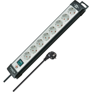 Розеткова планка Brennenstuhl Premium-Line 8-місна (розетка з вимикачем і кабелем 5м, настінна розеткова планка, зроблено в Німечч
