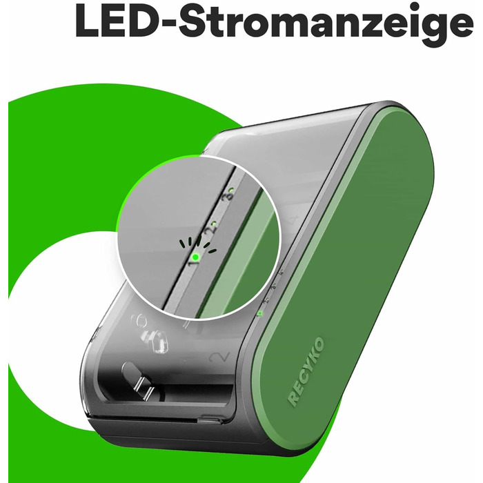 Універсальний зарядний пристрій GP ReCyko з USB, акумуляторний зарядний пристрій для всіх стандартних батарейок AA, AAA, C, D, 9V, міцна касетна конструкція