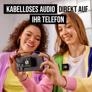 �DE Wireless ME TX Ультракомпактна бездротова мікрофонна система, технологія GainAssist і радіус дії 100 м для запису відео, інтер