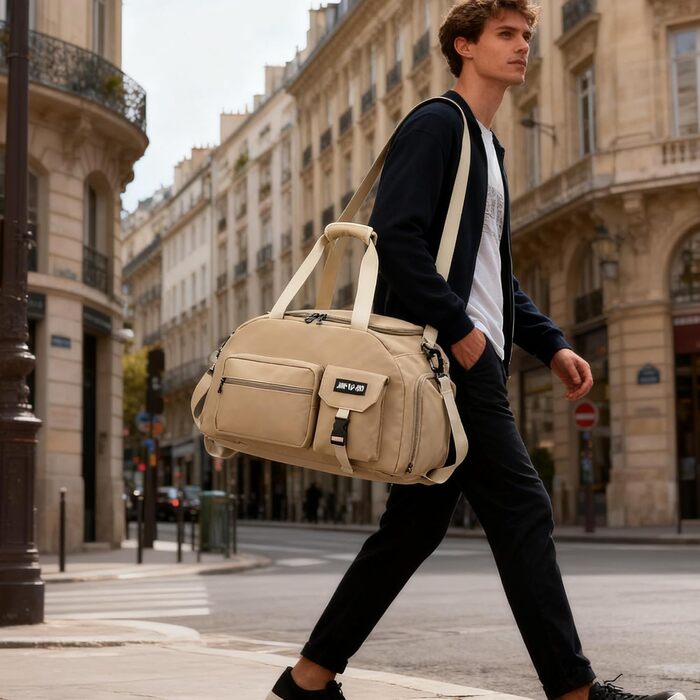 Спортивна сумка для чоловіків та жінок, дорожня сумка 32 л з відділенням для взуття, відділенням для вологи, тренувальна сумка з рюкзаком, дорожня сумка для вихідних, сумка для ручної поклажі, сумка для плавання для спорту, для подорожей, для спортзалу, с