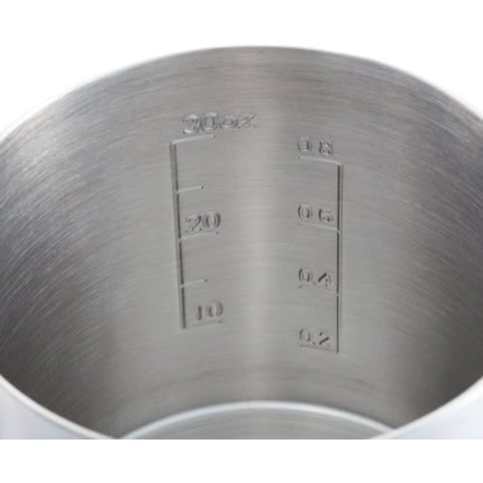 Каструля для кемпінгу Solo Stove 900 мл У комплекті сумка для перенесення, позначки унцій та мл, носик, кришка та складні ручки, матеріал нержавіюча сталь, 11,9 x 11,5 см, 900 мл, 200 г, 0,9 літра