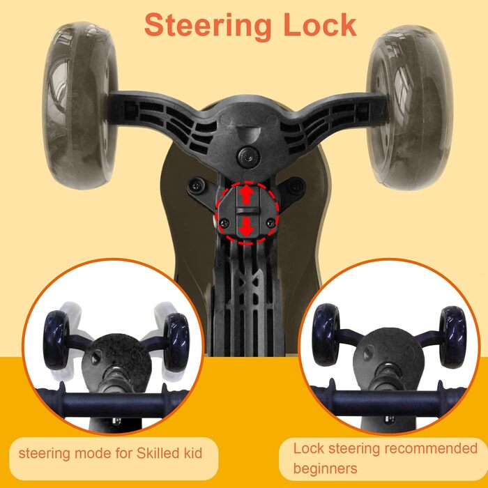 Дитячий самокат XJD для 2-8 років, дитячий самокат дитячий самокат з 3 світлодіодними колесами, 4 регульованими по висоті міськими