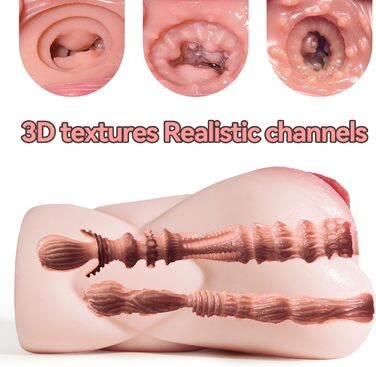 Реалістичний мастурбатор, мастурбація для чоловіків, кишеньковий мастурбатор-кишенька, секс-іграшка для чоловіків з 3D вагіною, клітором, анальною еротичною кишеньковою кицькою, мастурбація кицьки, секс-іграшка для пеніса, світла шкіра