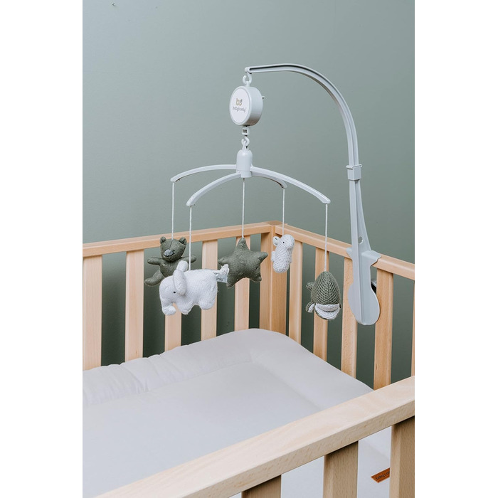 Мобіль Baby's Only Music Mobile Baby Animals, в'язані фігурки, Old Pink