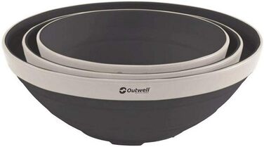 Набір складаних мисок Outwell, набір із 3 складних мисок, темно-синій нічний колір