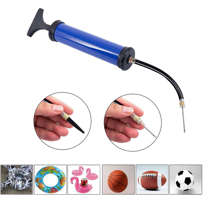 Ручний насос для м"яча з 7 голками синій SZSHIMAO