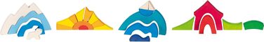 Пазл-пейзаж Маленький білий ведмедик з високоякісного кленового дерева goki Evolution Яскраві кольори на водній основі Зроблено в Європі, 58351