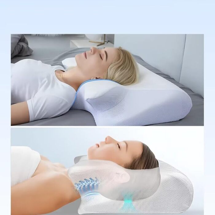 Оригінальна подушка для терапії шиї Pillow Daddy, подушка для сну Pillow Daddy, ергономічна подушка Lunava Comfort для сну на боці, спині та животі, допомагає краще спати (чорна)