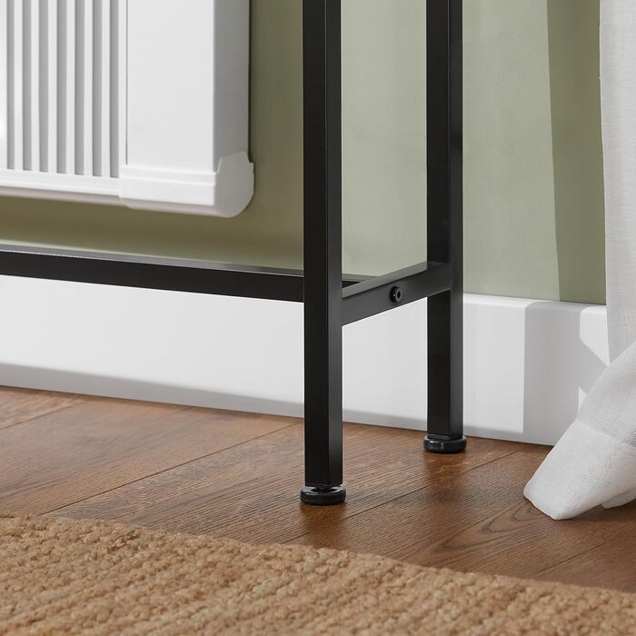 Вузький консольний столик SoBuy для коридору Консольні столики для вітальні, вінтажний металевий сервант, міцний дизайн ідеально підходить для меблів у коридорі, офісі натуральний та чорний, 120x80x20 см, FSB19-XL-Z Світлий натуральний та чорний 1208020 с