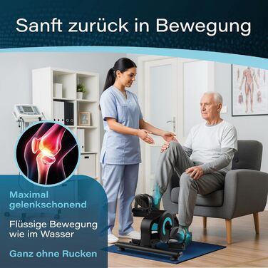 Велоергометр-набір з педальними гальмами магнітне гальмо та 16 рівнів опору Тренажер для ніг та рук з монітором тренувань Домашній велотренажер для фітнесу Тренажер для людей похилого віку - AMBIFIT