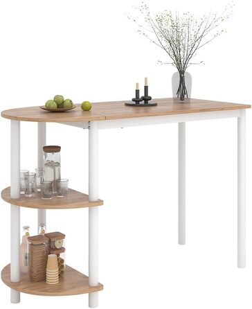 Кухонний стіл Vicco Freetown, дуб Goldkraft/білий, 110 x 50 см з відкритими полицями